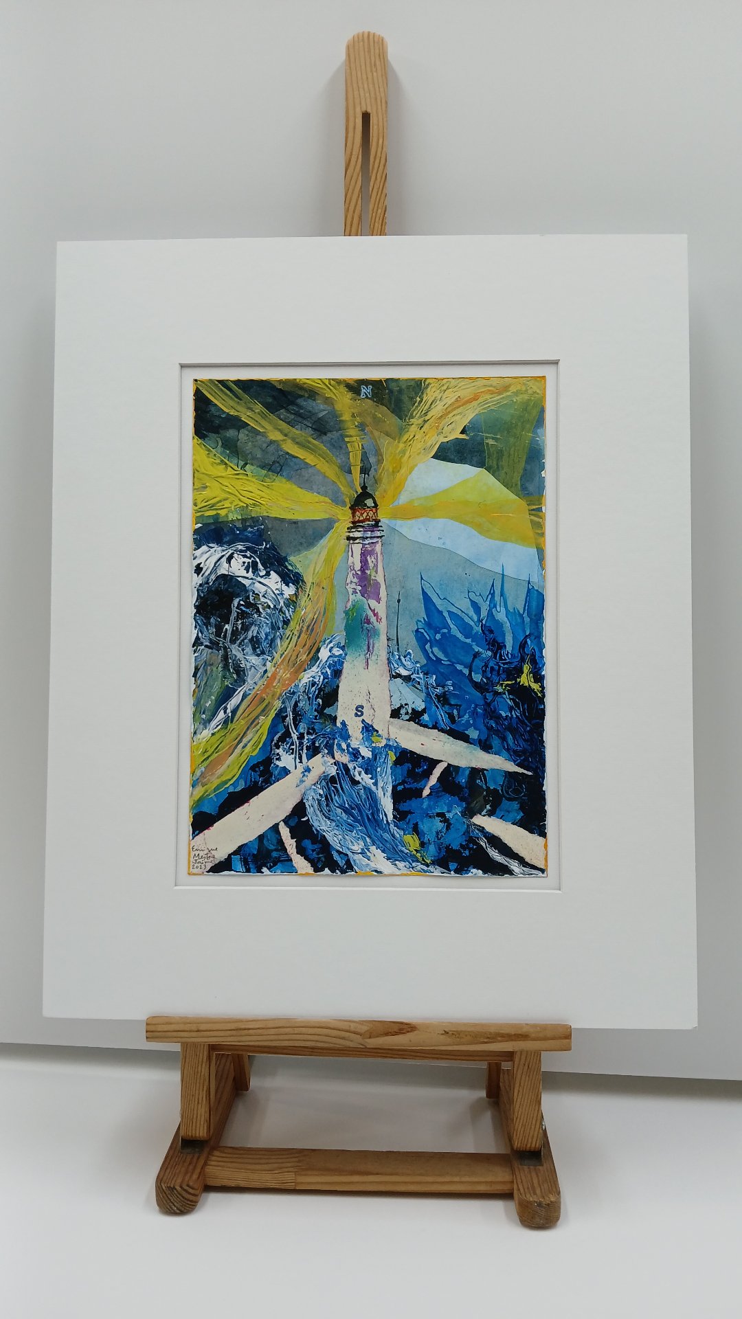 Obra de Enrique Mestre — Faro olas azules