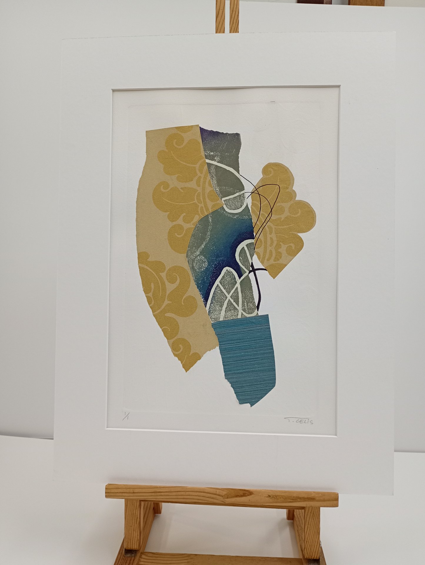 Obra de Teresa Celis — Collage dorado